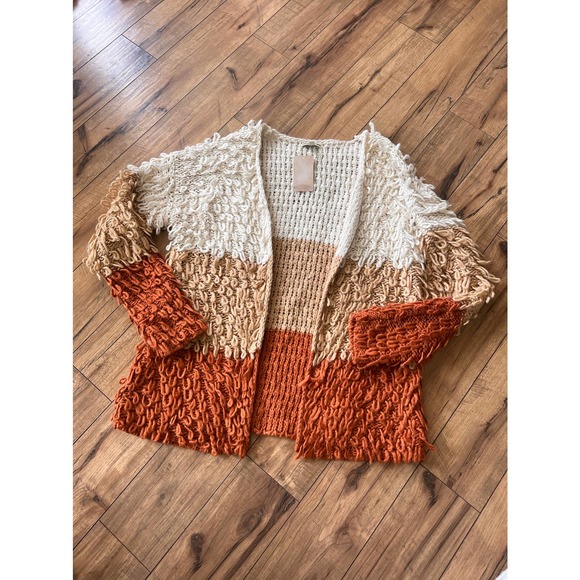 Charmed hearts Sweaters - NWT Charmed Hearts loopy cardigan sweater fall colors size medium